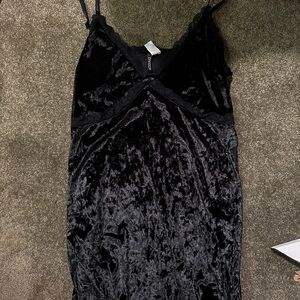 Divided Elegant Black Lace Dress
